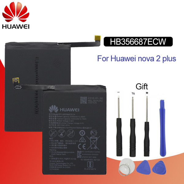 HuaWei Phone Battery HB356687ECW For Huawei Nova 2 plus Nova 2i honor 9i huawei G10 Mate 10 lite Replacement Batteries 3340mAh