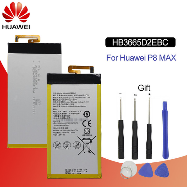 Hot Hot Hot HuaWei Phone Battery HB3665D2EBC For Huawei P8 MAX 4G W0E13 T40 P8 MAX Replacement Battery 4230mAh