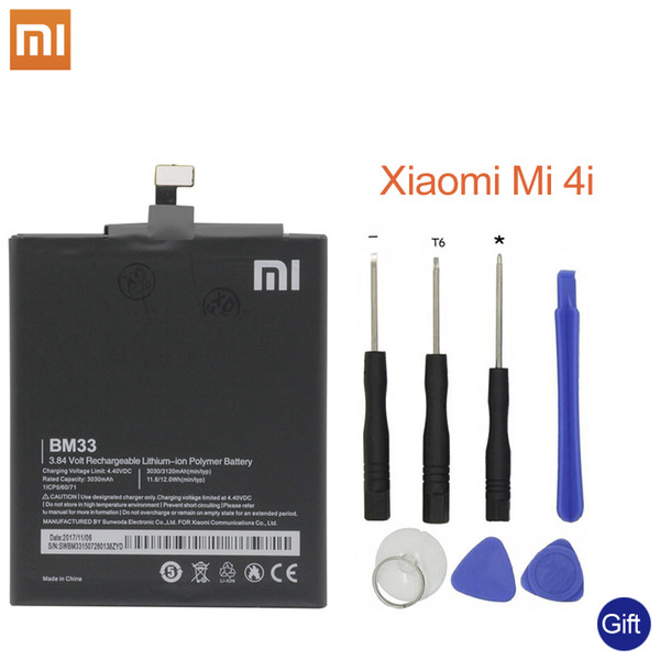 Xiao Mi BM33 Phone battery For XIaomi Mi4i Battery Mi 4i M4i cell phone battery 3120mAh+Tools Rechargeable Li-ion Lithium Polymer