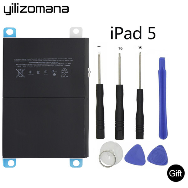 YILIZOMANA Original A1484 For iPad battery 8827mAh Li-ion Internal Battery Replacement for ipad 5 Air A1484 A1474 1475 + Tools