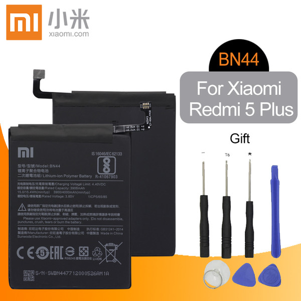 Original Xiao Mi 3900mAh High Capacity Polymer Replacement Strong Endurance Battery BN44 For Xiaomi Redmi 5 Plus Cell Phone battery