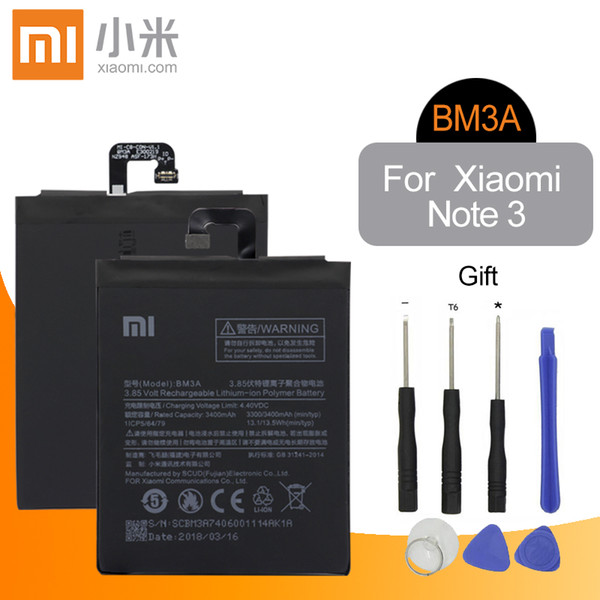 Xiao Mi Replacement Original Phone Battery BM3A For Xiaomi Note 3 Battery 3300mAh High Capacity Phone Batteries+Tools