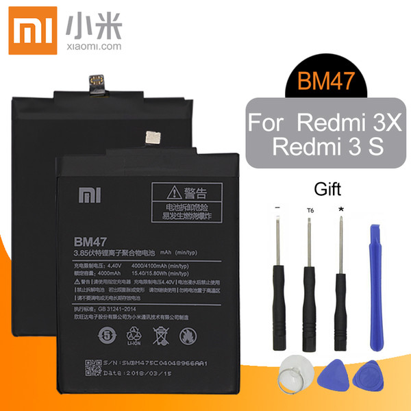 Xiao Mi Redmi 3S Battery BM47 High Quality Large Capacity 4000mAh Original Battery Replacement For Redmi 3X 4X Redmi 3 3S 4X