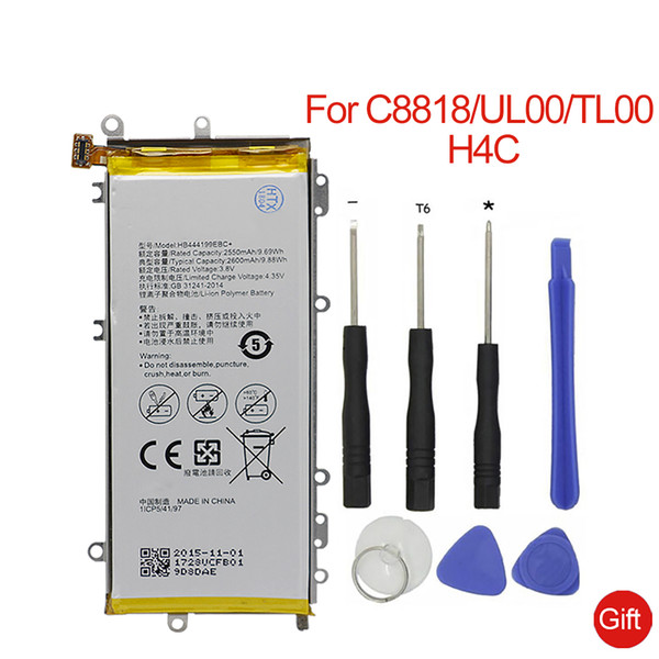 HuaWei Phone Battery HB444199EBC+ For Huawei honor 4C C8818 CHM-UL00 CHM-TL00H CHM-CL00 Replacement Batteries 2550mAh