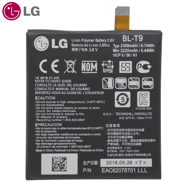 LG Original BL-T9 Phone Battery For LG Google Nexus 5 LG D820 D821 Replacement Batteries 2220mAh with Free Tools