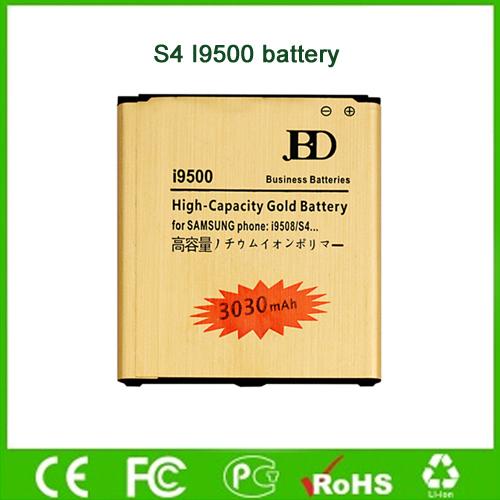 3030mAh Gold Battery For Samsung Galxy S4 I9500 S4 ACTIVE I9295 I545 High Capacity Mobile Battery Factory Direct Wholesale