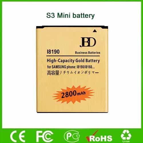 2800mAh Gold Battery For Samsung Galxy Ace 2X S3Mini Duos GT-I8190 GT-S7560M High Capacity Mobile Battery Factory Direct Wholesale