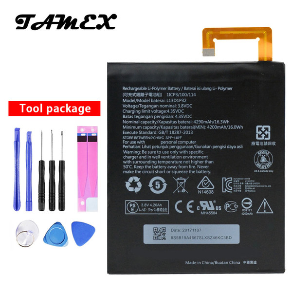 L13D1P32 New High Quality Battery For Lenovo Lepad Tab A8-50 A5500 S8-50 TAB 3 Tab3 8 inch TB3-850F TB3-850M 4290mAh + Tools