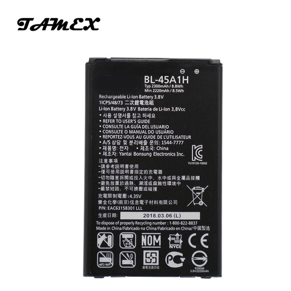 BL-45A1H New Li-ion Replacement Battery 2300mAh For LG K10 LTE K425 K428 MS428 F670 K430DSF K430DSY Rechargeable Batteria