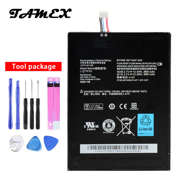 L12T1P33 New High Quality Battery For Lenovo IdeaTab lepad A1000 A1010 A5000 A3000 A3000-H Li-ion Batteria 3650mAh + Free Tools