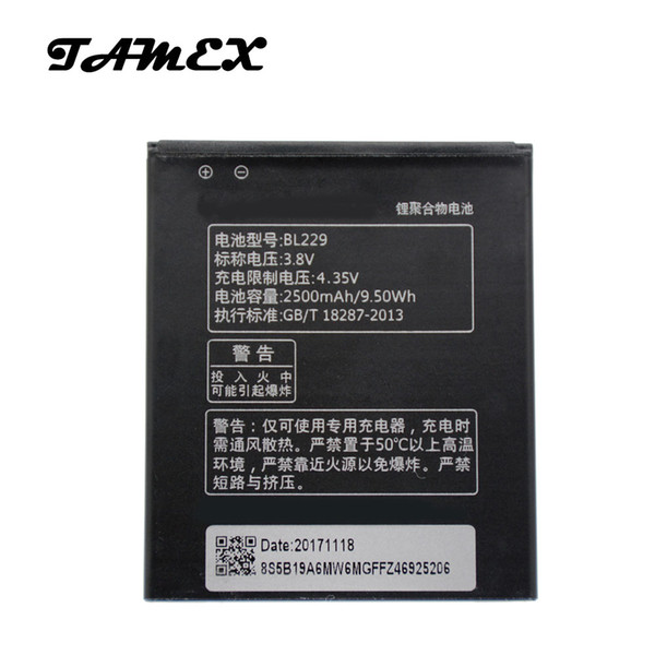 BL229 Li-ion Replacement Battery For Lenovo A8 A 8 A806 A808T 2500mAh Mobile Cell Phone High Quality Batteries + Fast Shipping