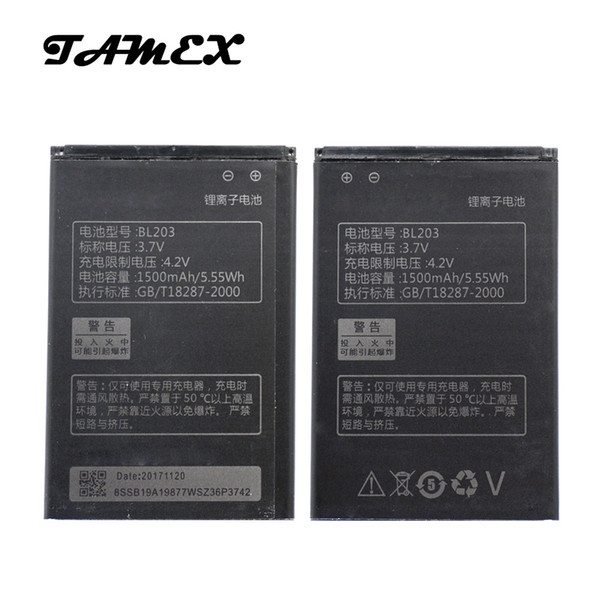 BL203 Li-ion Replacement Rechargeable Battery For Lenovo A66 A278T A365E A308T A369 A318T A385E Mobile Phone Batteria 1500mAh