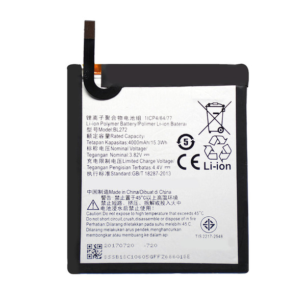 BL272 For Lenovo Vibe K6 Power K33A42 Li-ion Polymer Replacement Battery 3.85V 4000mAh High Capacity Rechargeable Batteries