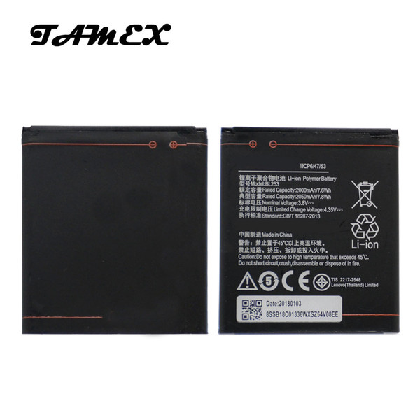 BL253 Replacement Battery For Lenovo A2010 A2580 A2860 A2800D A3800D A3600D Vibe A 4.0