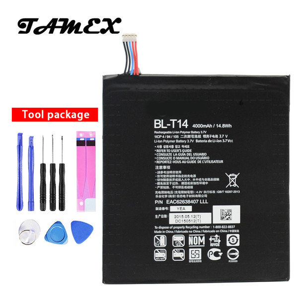 BL-T14 New High Capacity Li-ion Polymer Replacement Battery For LG GPAD G PAD F V480 V495 V496 V490 4200mAh Phone Batteria Tool