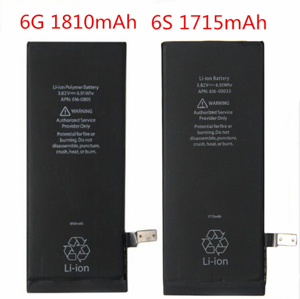 For Iphone 6 6S Battery Replacement High Quality Real Capacity without logo with express shipping including tax