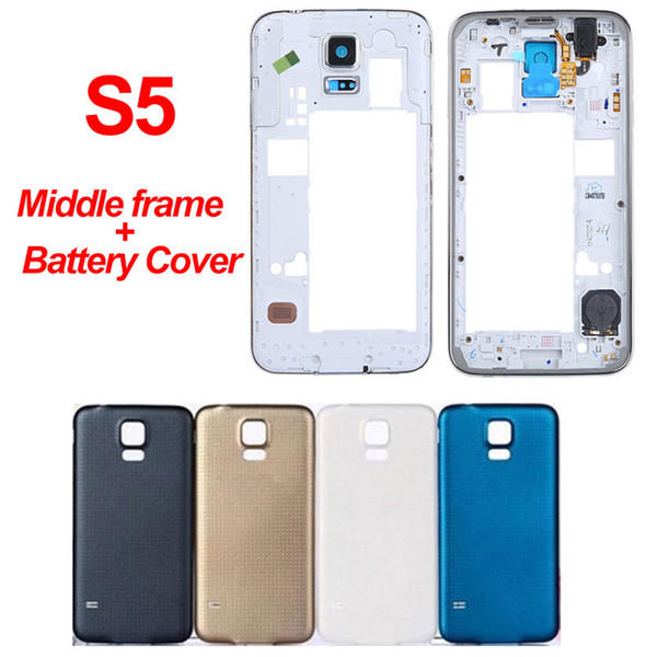 For Samsung Galaxy S5 Back Cover Case Battery Rear Door i9600 G900 Replacement S5 Battery Cover Back Housing