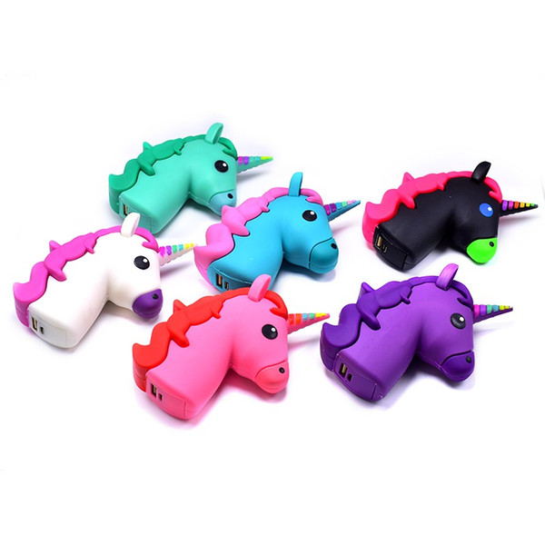 Hot Sale 8800mAh Unicorn powerbank Cute Portable Power Bank Charger Cartoon 18650 Battery Bateria For cell phone battery