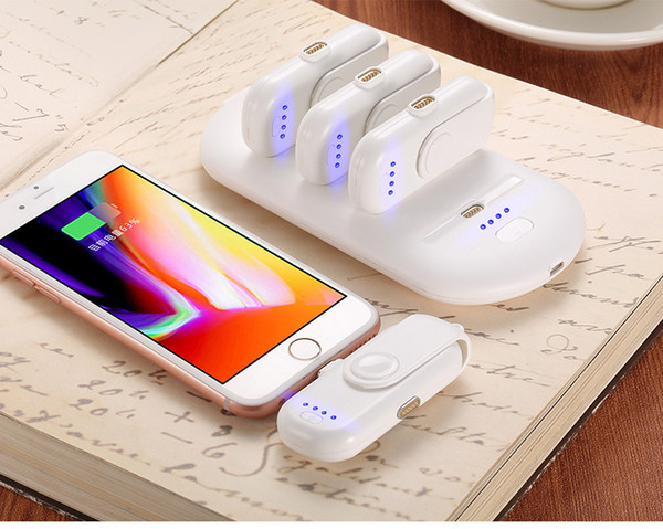 2018 New Arrival 4pcs 1000mAh + 1pcs 5000mAh External Battery Magnetic Power Bank Charger for iPhone Android Type C Smartphones