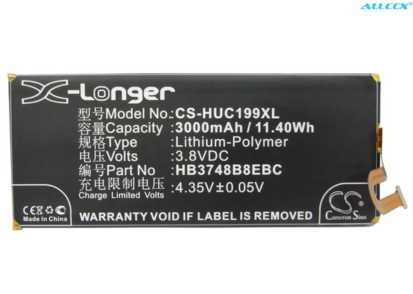 Cameron Sino High Quality 3000mAh Battery HB3748B8EBC for Huawei Ascend G7,C199,C199S,RIO-AL00,CL00, L01,L02,L03,L11,TL00,UL00