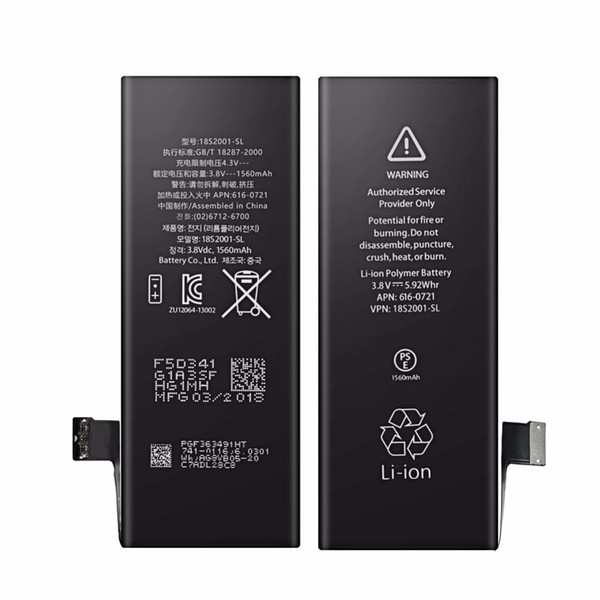 100% Original Replacement Internal Battery for iphone 5S High Quality Batteries Strong Flex 0 Cycle