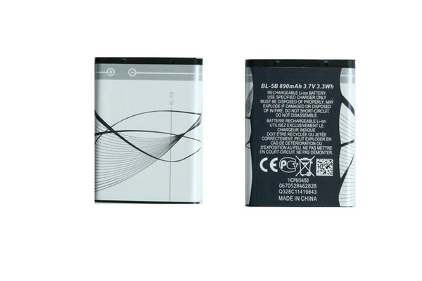 1x 890mAh BL-5B Replacement Battery For Nokia 3230 5070 5140 5140i 5200 5300 5500 6020 6021 6060 6070 6080 6120 6120C ect