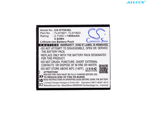 Cameron Sino High Quality Battery TLi018D1,TLi018D2 for TCL/Alcatel Pop D5, OT-5038, OT-5038A, OT-5038D, OT-5038E, OT-5038X