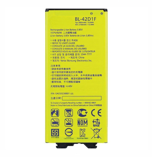 1x 2800mAh BL-42D1F Replacement Battery For LG G5 VS987 US992 H820 H840 H850 H830 H831 H868 F700S F700K H960 H860N LS992 RS988