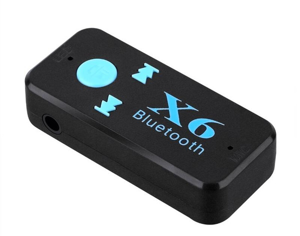 X6 Bluetooth 5.0 Receiver 3.5mm AUX Car Stereo Audio Music with Microphone HandFree Wireless Adapter Support TF Card