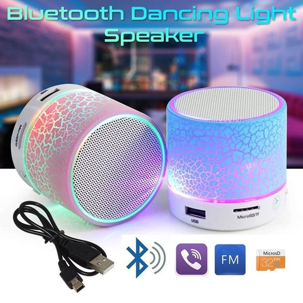 For Iphone 8 X wireless Bluetooth Speaker A9 TF USB FM Wireless Portable Music Sound Box Subwoofer Loudspeakers For phone PC with Mic E203