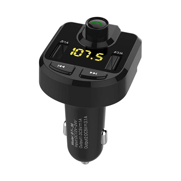 BT36 Bluetooth Handsfree MP3 Audio Player FM Transmitter With 3.1A Quick Charger Dual USB Voltage LED Display TF Card Music Car Kit