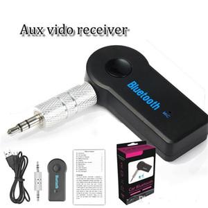 1p Universal 3.5mm Bluetooth Car Kit A2DP Wireless FM Transmitter AUX Audio Music Receiver Adapter Handsfree with Mic For Phone MP3 with Box