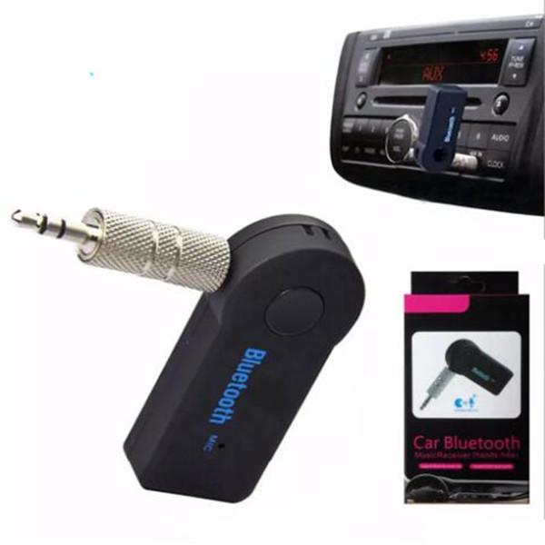 Universal 3.5mm Bluetooth Car Kit A2DP Wireless FM Transmitter AUX Audio Music Receiver Adapter Handsfree with Mic For Phone MP3 Retail Box