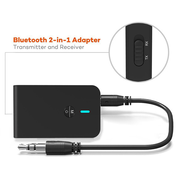 Bluetooth Transmitter Receivers 2 in 1 Wireless Bluetooth Adapter 3.5MM Audio Receiver for TV Home Sound System