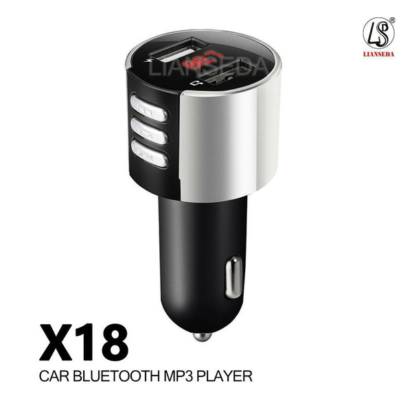 CAR X18 Bluetooth MP3 FM Transmitter Bluetooth Wireless Car Kit Hands Free FM Adapter Transmitter With USB Car Charger With Package