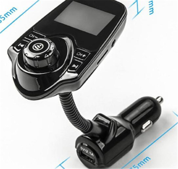 T10 Car Wireless Mp3 Music Player Bluetooth FM Transmitter & Hands-Free Calling Car Charger Kit With TF Card Slot 1.44