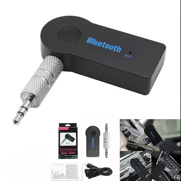 Bluetooth Car Adapter Receiver 3.5mm Aux Stereo Wireless USB Mini Bluetooth Audio Music Receiver For Smart Phone MP3 With Retail Package