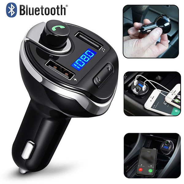 Bluetooth Car Kit FM Transmitter Wireless Radio Hands Free Adapter USB Charger Car USB Charger Kit High Quality