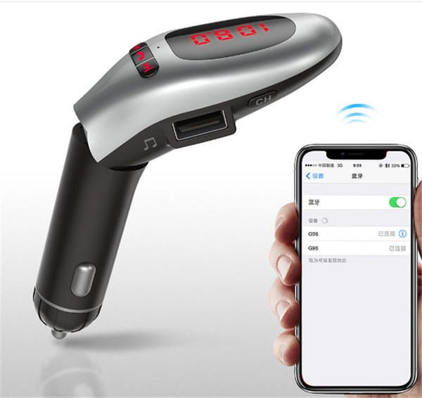 G96 Car Handsfree Bluetooth Kit Car Mp3 Player Fm Transmitter Led Display Intelligent Car Charger