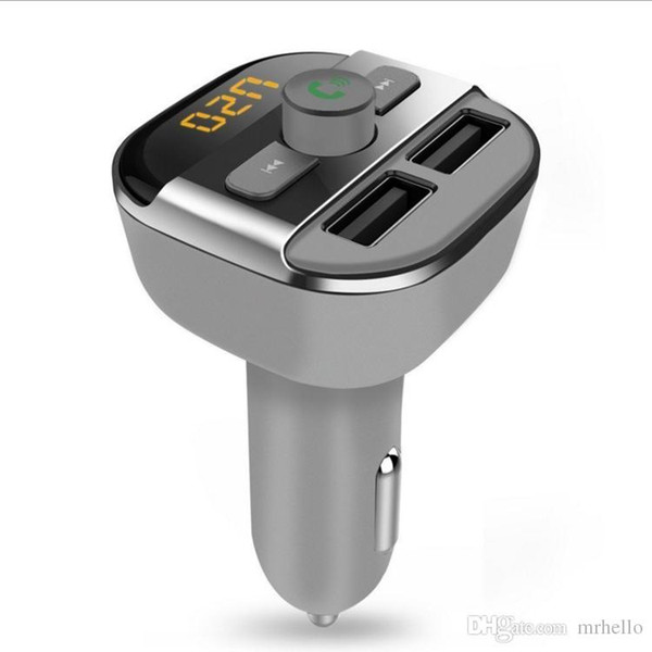 BT20 Upgarde Bluetooth Handsfree calling FM Transmitter music player support TF / U disk dual USB car charger universal