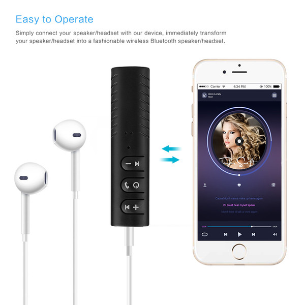 New Bluetooth Receiver Car Bluetooth AUX 3.5mm Music Bluetooth Audio Receiver Handsfree Call Car Transmitter Auto Adapter