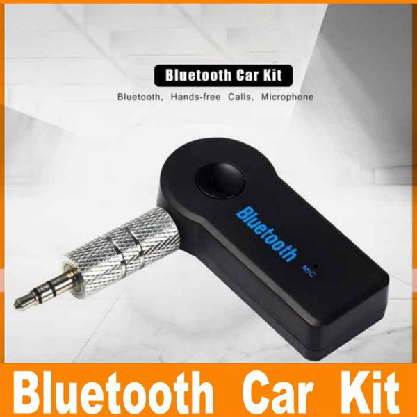 3.5mm Hands-free Wireless Bluetooth V3.0 Stereo Audio Music Receiver with Mic for Car AUX Home Audio Mini Bluetooth Car Kit OM-CD5