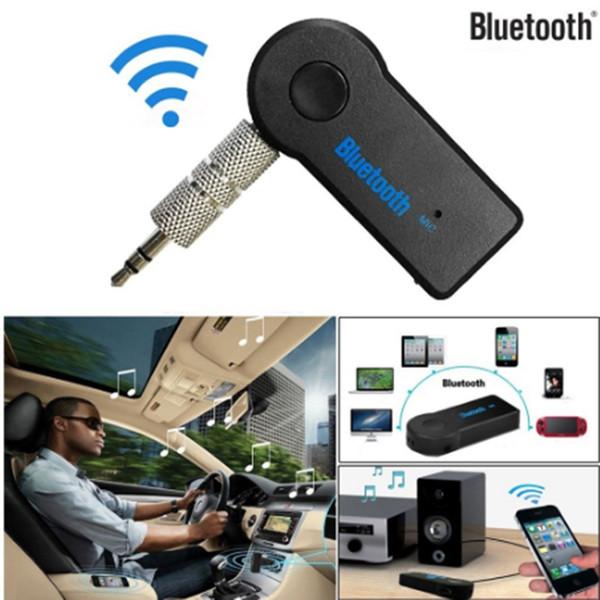 Bluetooth Music Audio Stereo Adapter Receiver for Car 3.5mm AUX Home Speaker MP3 Car Music Sound System Hands Free Calling Built-in Mic