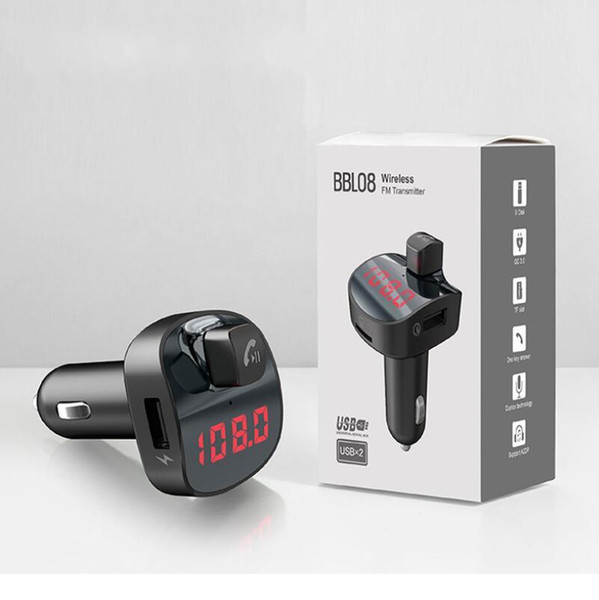 BBL08 BC06 Handsfree Bluetooth Car kit Car Charge 3.1A FM Transmitter Wireless Hands Free Speakerphone Auto USB Adapter MP3 player