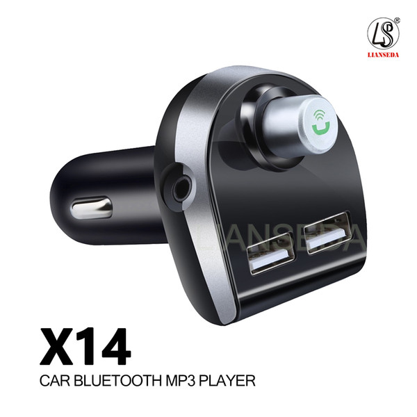 CAR X14 Bluetooth MP3 FM Transmitter Bluetooth Wireless Car Kit Hands Free FM Adapter Transmitter With USB Car Charger With Package