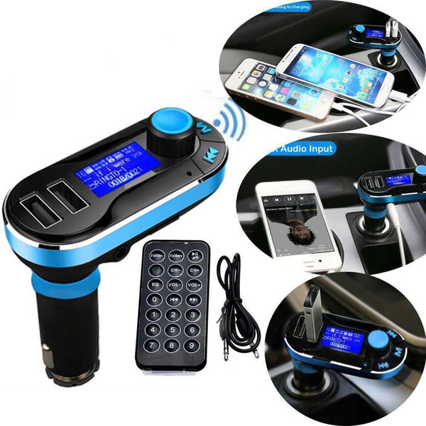 MP3 Play FM Transmitter Handsfree Car Charger Bluetooth AUX Audio Music Adapter With the Retail Box