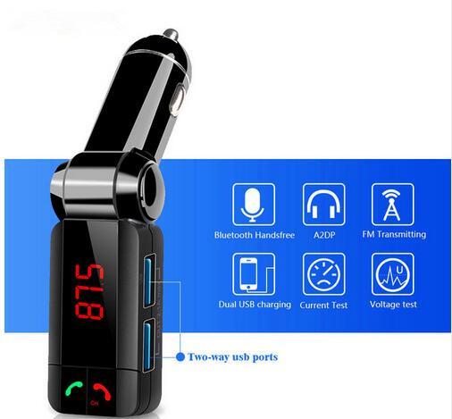 Car MP3 Audio Player Bluetooth FM Transmitter Wireless FM Modulator Car Kit HandsFree LCD Display USB Charger With the Retail Box