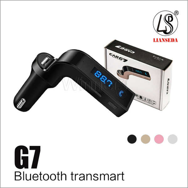 CAR G7 Bluetooth MP3 FM Transmitter Bluetooth Wireless Car Kit Hands Free FM Adapter Transmitter With USB Car Charger With Package