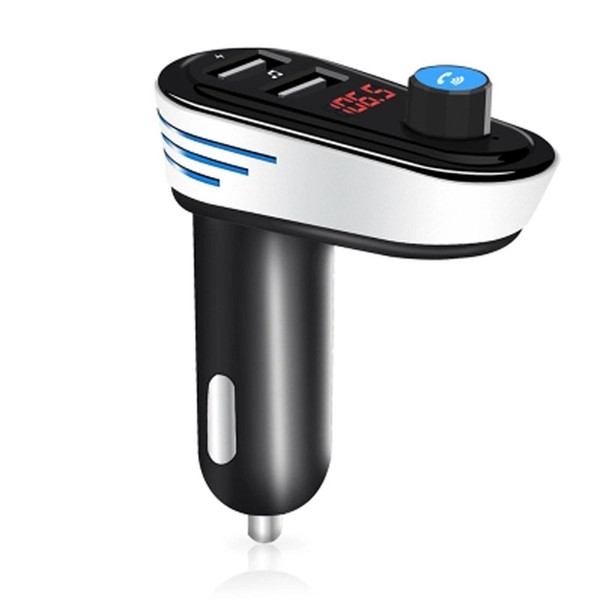 AP02 Car Charger Dual USB FM Hands-Free Calling Bluetooth 4.2 Audio Noise Reduction Support U disk Player and Charging for Phone OTH168