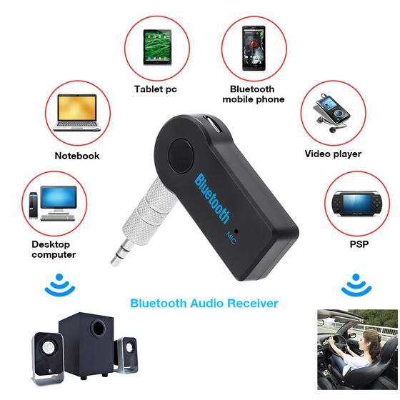 Universal 3.5mm Bluetooth Car Kit A2DP Wireless FM Transmitter AUX Audio Music Receiver Adapter Handsfree with Mic For Phone MP3 Retail Box